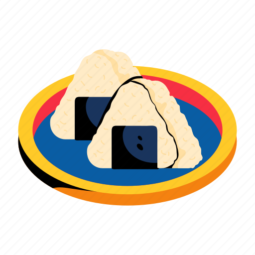 Nigirimeshi, onigiri, omusubi, rice dumplings, wrapped rice icon - Download on Iconfinder
