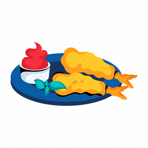Tempura, fried tempura, fried seafood, tempura platter, chicken tempura icon - Download on Iconfinder