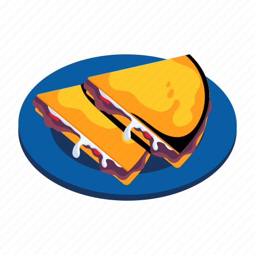 Quesadilla, taco, tortilla wrap, mexican wrap, mexican food icon - Download on Iconfinder