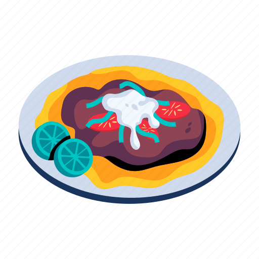 Tostadas, toasted plate, mexican cuisine, mexican food, mexican dish icon - Download on Iconfinder