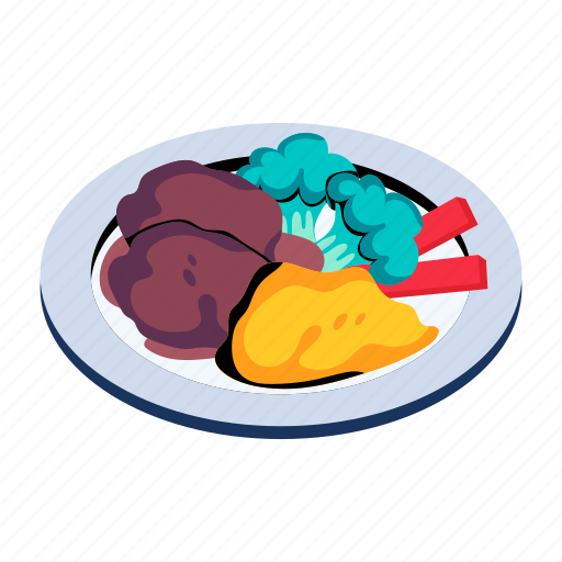 Frikadelle, buletten, faschierte laibchen, danish meatballs, meat patties icon - Download on Iconfinder