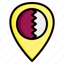map, pin, location, qatar, flag, football, world, cup, soccer