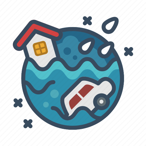 Climate, disaster, flood, flooding, floods, storm, weather icon - Download on Iconfinder