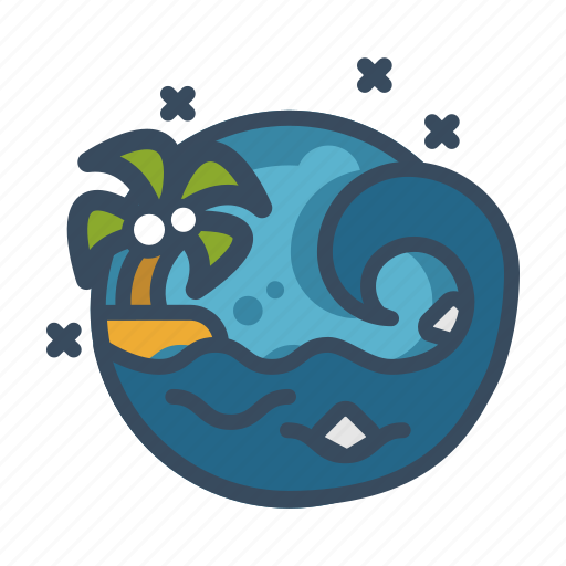 Catastrophe, disaster, flood, huge, tsunami, tsunamis, wave icon - Download on Iconfinder
