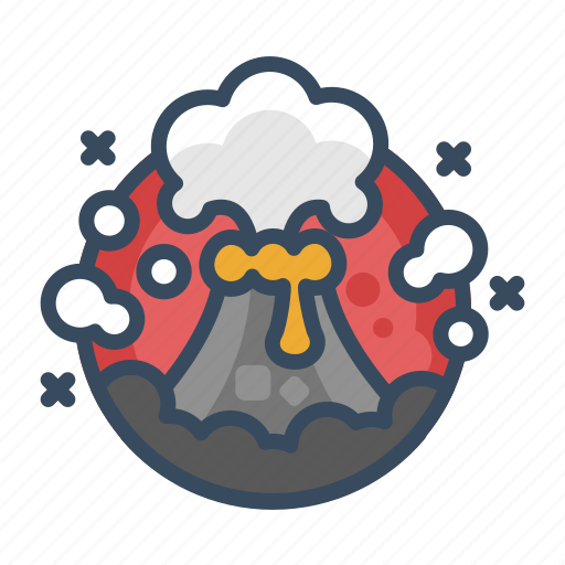 Danger, disaster, eruption, explosion, lava, volcano, volcano eruptions icon - Download on Iconfinder