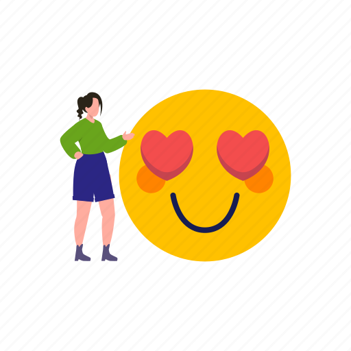 Lovely, face, emoji, girl, standing icon - Download on Iconfinder