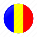 circle, country, flag, flags, national, romania, romania flag