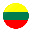 circle, country, flag, flags, lithunia, lithunia flag, national