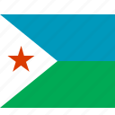 flag, djibouti, nation, country