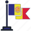 flag, andorra, country, national, nation, map, worldflags 