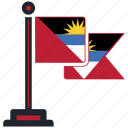 flag, antigua, and, barbuda, country, national, worldflags 