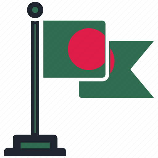Flag, bangladesh, country, national, nation, map, worldflags icon - Download on Iconfinder