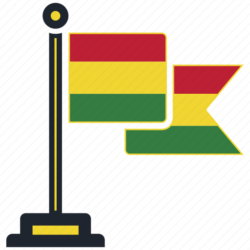 Flag, bolivia, country, national, nation, map, worldflags icon - Download on Iconfinder