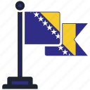 flag, bosnia, country, national, nation, map, worldflags