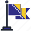 flag, bosnia, country, national, nation, map, worldflags 
