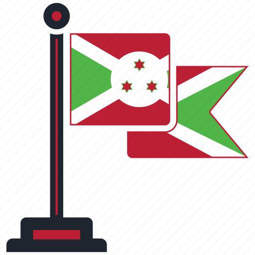Flag, burundi, country, national, nation, map, worldflags icon - Download on Iconfinder