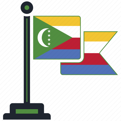Flag, comoros, country, national, nation, map, worldflags icon - Download on Iconfinder