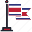 flag, costa, rice, country, national, worldflags, costarice 