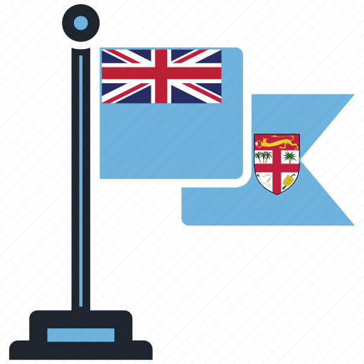 Flag, fiji, country, national, nation, map, worldflags icon - Download on Iconfinder