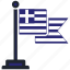 flag, greece, country, national, nation, map, worldflags 