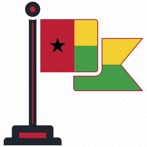 Flag, guinea, bissau, country, national, nation, worldflags icon - Download on Iconfinder
