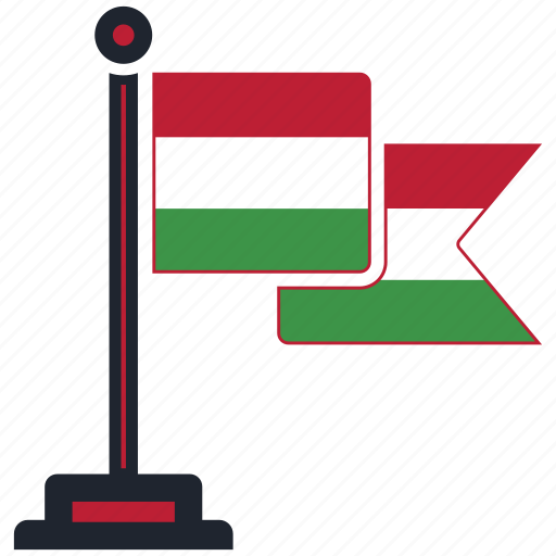 Flag, hungary, country, national, nation, map, worldflags icon - Download on Iconfinder