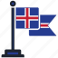 flag, iceland, country, national, nation, map, worldflags 