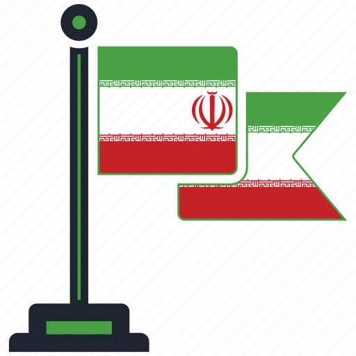 Flag, iran, country, national, nation, map, worldflags icon - Download on Iconfinder