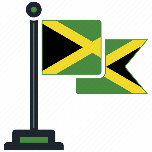 Flag, jamaica, country, national, nation, map, worldflags icon - Download on Iconfinder