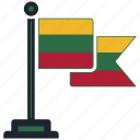 flag, lithuania, country, national, nation, map, worldflags 