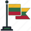 flag, lithuania, country, national, nation, map, worldflags 