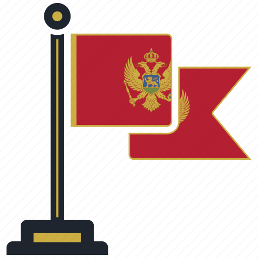Flag, montenegro, country, national, nation, map, worldflags icon - Download on Iconfinder