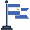 flag, nicaragua, country, national, nation, map, worldflags 