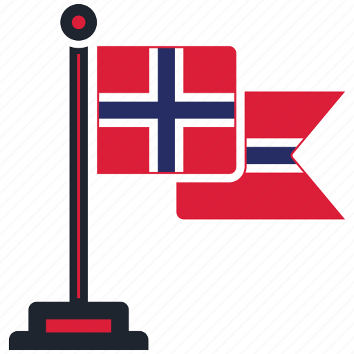 Flag, norway, country, national, nation, map, worldflags icon - Download on Iconfinder
