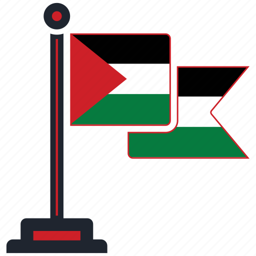 Flag, palestine, country, national, nation, map, worldflags icon - Download on Iconfinder
