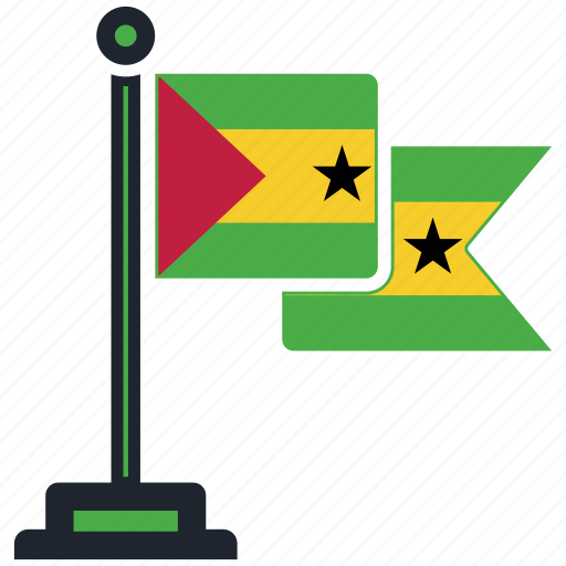 Flag, sao, tome, country, national, worldflags, saotome icon - Download on Iconfinder
