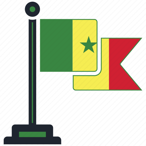 Flag, senegal, country, national, nation, map, worldflags icon - Download on Iconfinder