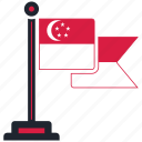 flag, singapore, country, national, nation, map, worldflags 