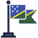flag, solomon, islands, country, national, map, worldflags 