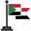 flag, sudan, country, national, nation, map, worldflags 