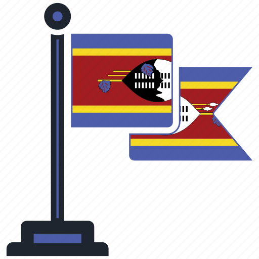 Flag, swaziland, country, national, nation, map, worldflags icon - Download on Iconfinder