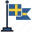 flag, sweden, country, national, nation, map, worldflags 