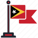 flag, timor, leste, country, national, nation, worldflags 