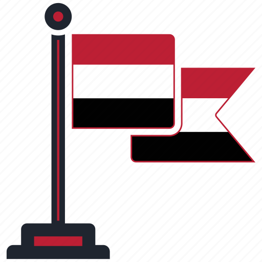 Flag, yemen, country, national, nation, map, worldflags icon - Download on Iconfinder