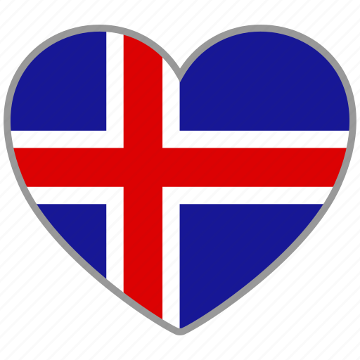Flag heart, iceland, country, flag, nation, love icon - Download on Iconfinder