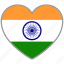 flag heart, india, country, flag, nation, love 