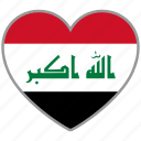 flag heart, iraq, country, flag, nation, love 