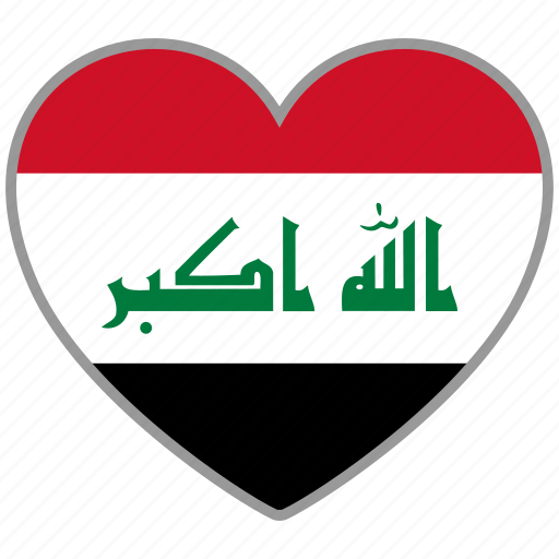Flag heart, iraq, country, flag, nation, love icon - Download on Iconfinder