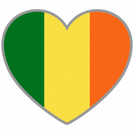 Flag heart, ireland, country, flag, nation, love icon - Download on Iconfinder
