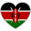 flag heart, kenya, country, flag, nation, love 